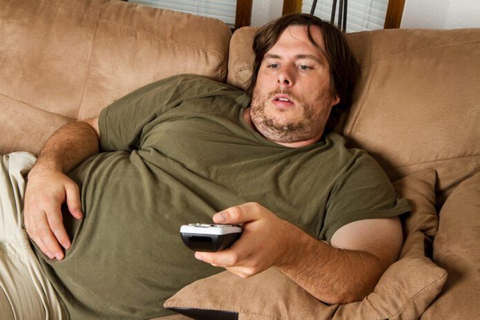 l'inactivité physique et l'obésité comme cause de prostatite